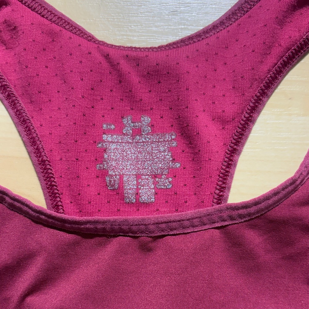 Under Armour Women's Raspberry Racerback Tank Top - Picture 2 of 5
